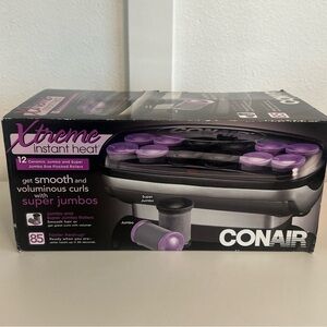 Conair Xtreme Instant Heat 12 Ceramic Roller Set Velvet CHV14JXR NO CLIPS! Read!